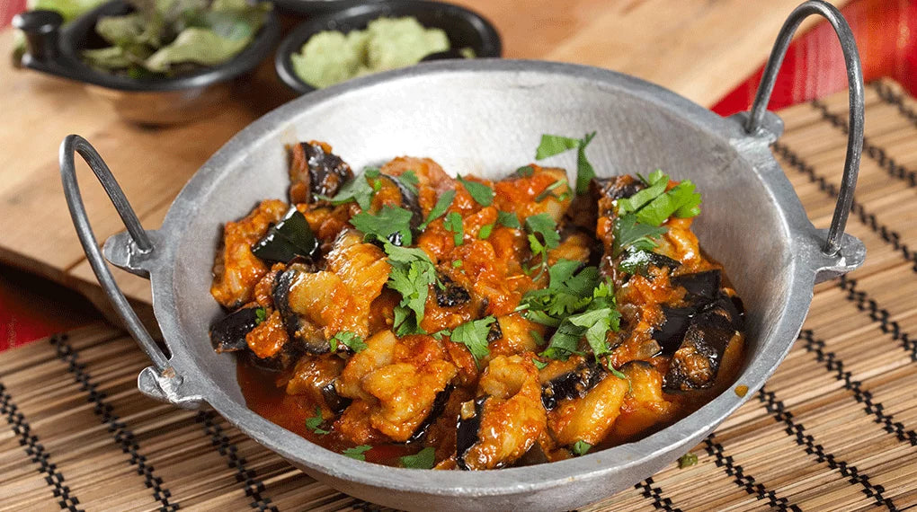 Aubergines in an Aromatic Tamarind Sauce