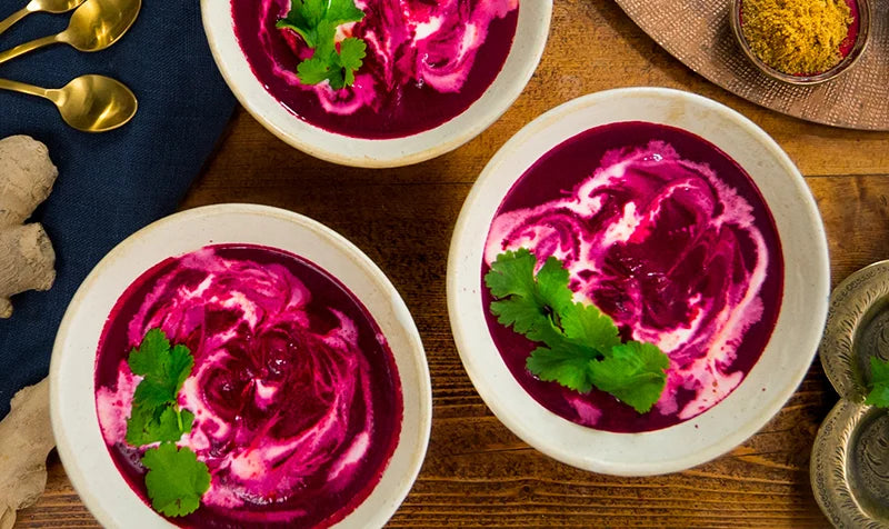 Beetroot & Carrot Ginger and Cumin Soup