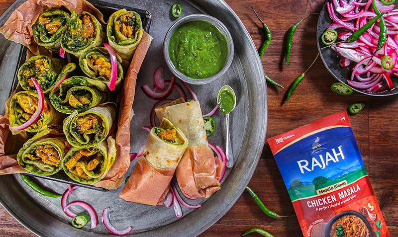 Chicken Rajah Mumbai Chicken Roll – Rajah Spices